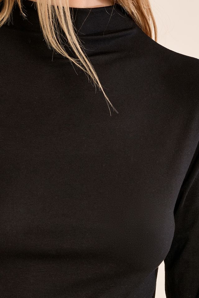 Turtleneck Sweater in black by Molly Bracken