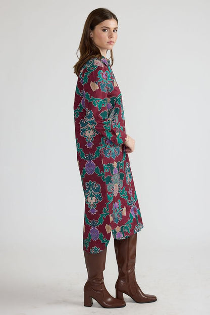 Cleo Printed Dress in damask by Double A