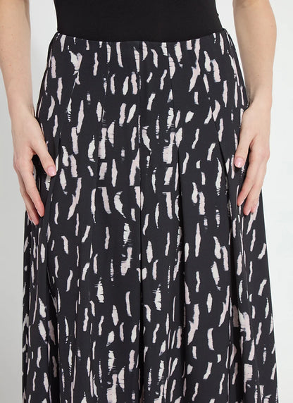 Hollis Pleated Midi Skirt in winter black shadow by Lysse