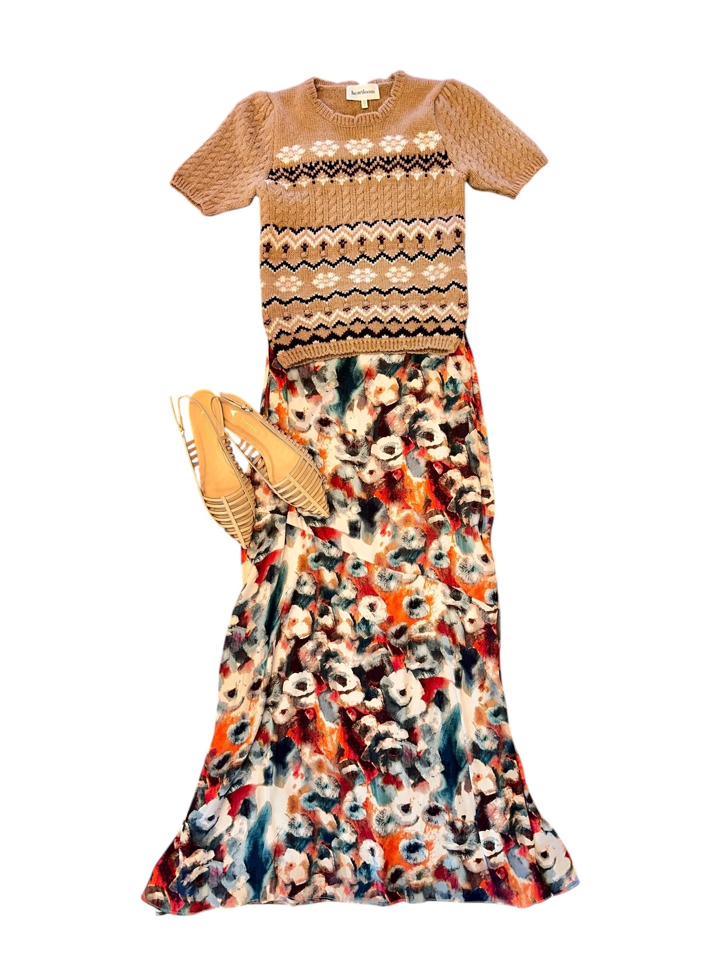 Maria Ankle Skirt in tamayo print by Cleobella