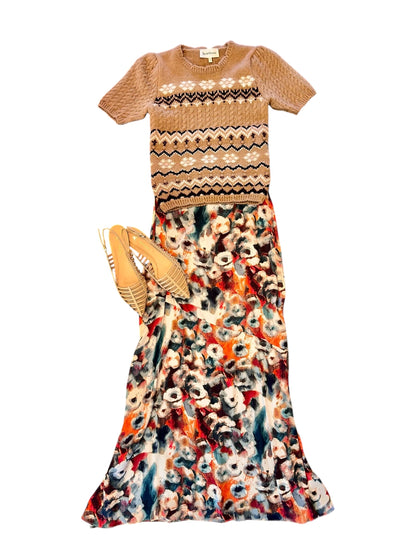 Maria Ankle Skirt in tamayo print by Cleobella