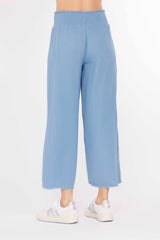 Smock Waist Ankle Length Pants in misty denim by Mododoc