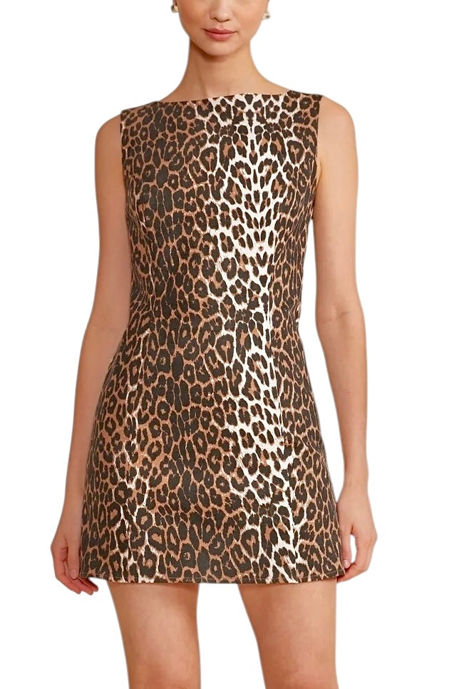Cara Leopard Dress in multi by Lucy Paris