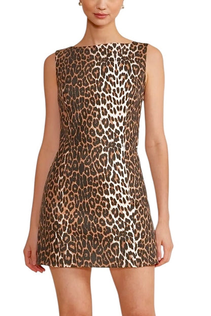 Cara Leopard Dress in multi by Lucy Paris