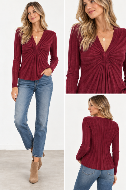 Colleen Top in ruby red by Kerisma