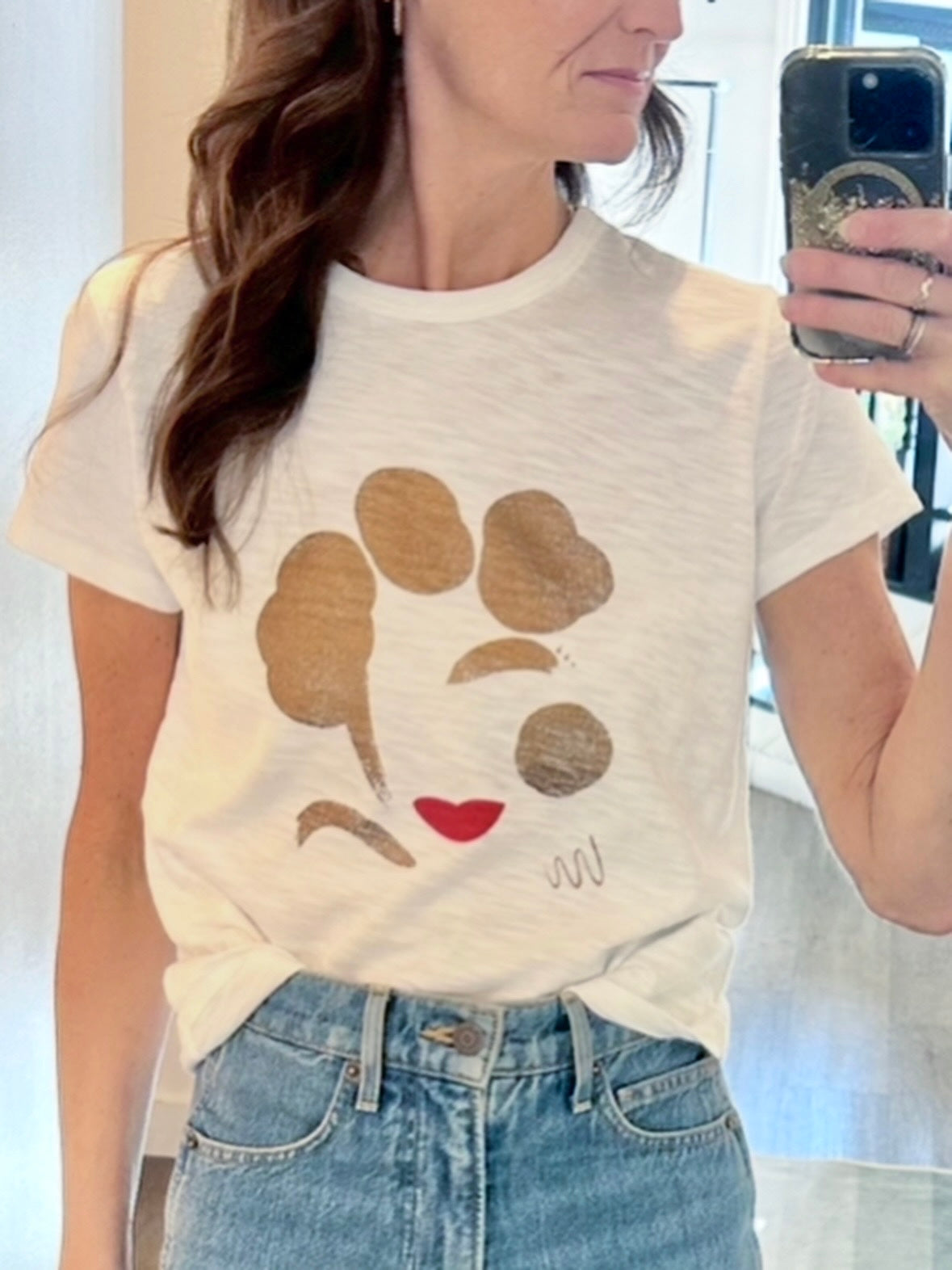 Short Sleeve Graphic Tee in white by Lilla P