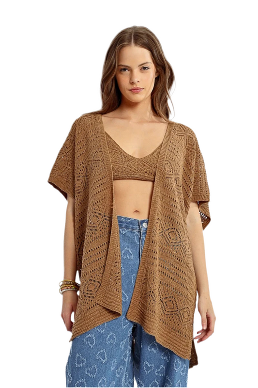 Lightweight Kimono in brown by Molly Bracken