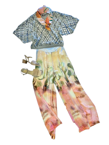 Crosserio Crop Sweater in soft sky by Conditions Apply