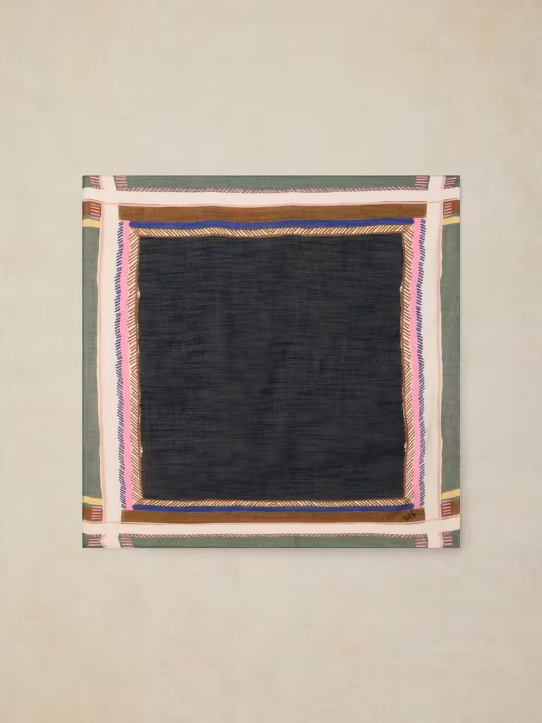 Emily Square Scarf in navy by White Stuff