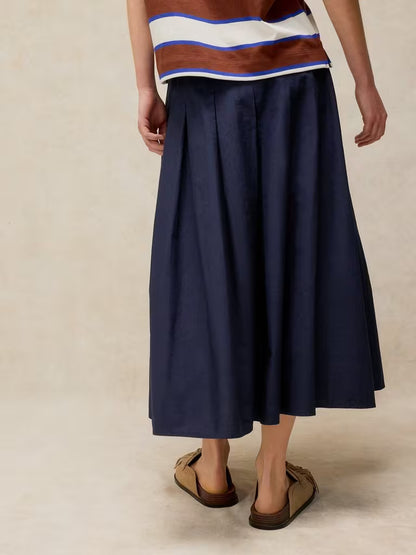Marlowe Midi Skirt in dark navy by White Stuff