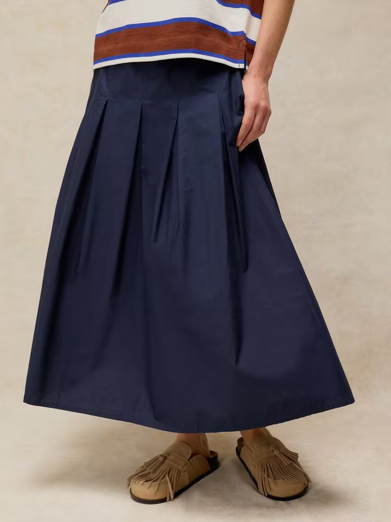 Marlowe Midi Skirt in dark navy by White Stuff