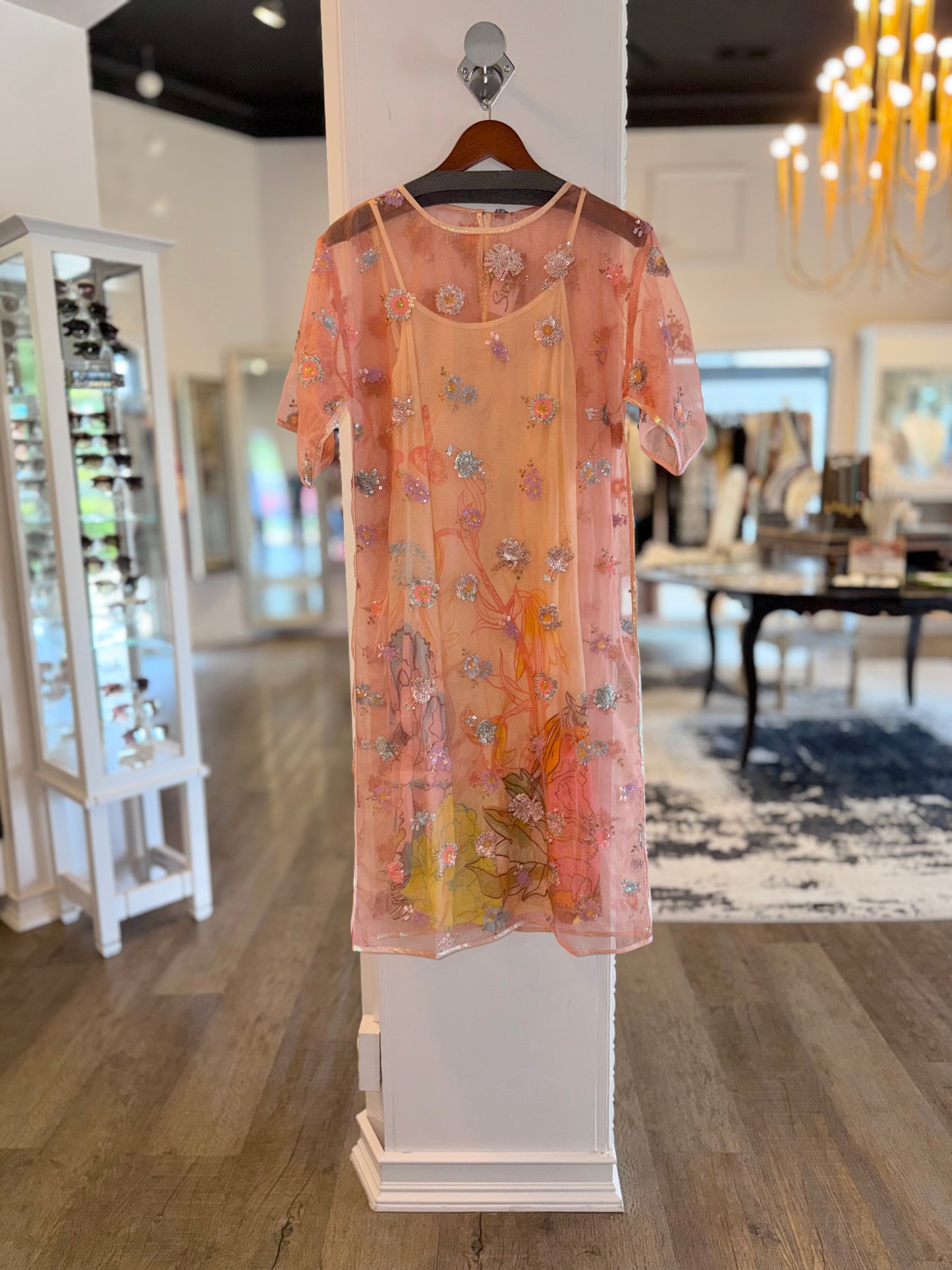 Donisha Embellished Dress in flamingo by Blank
