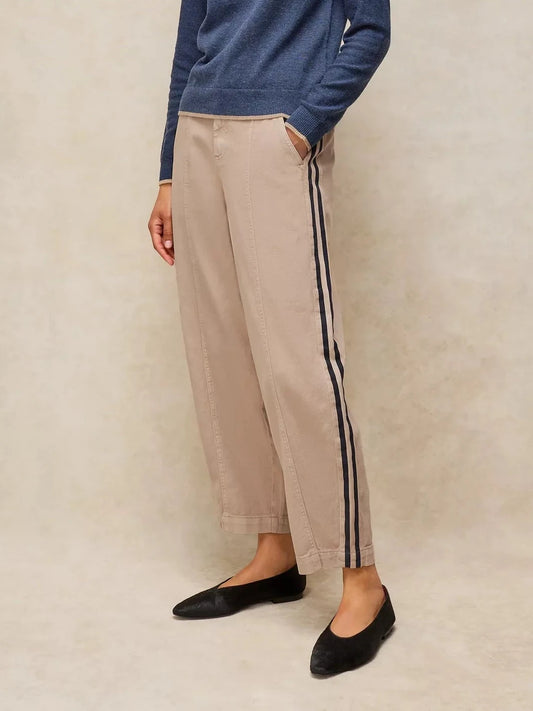 Adeline Utility Barrel Pant in light natural by White Stuff