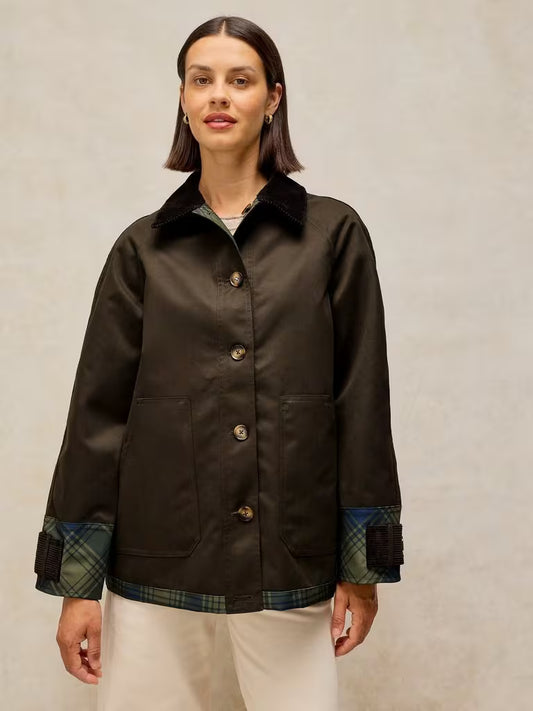 Jackson Reversible Jacket in dark green by White Stuff
