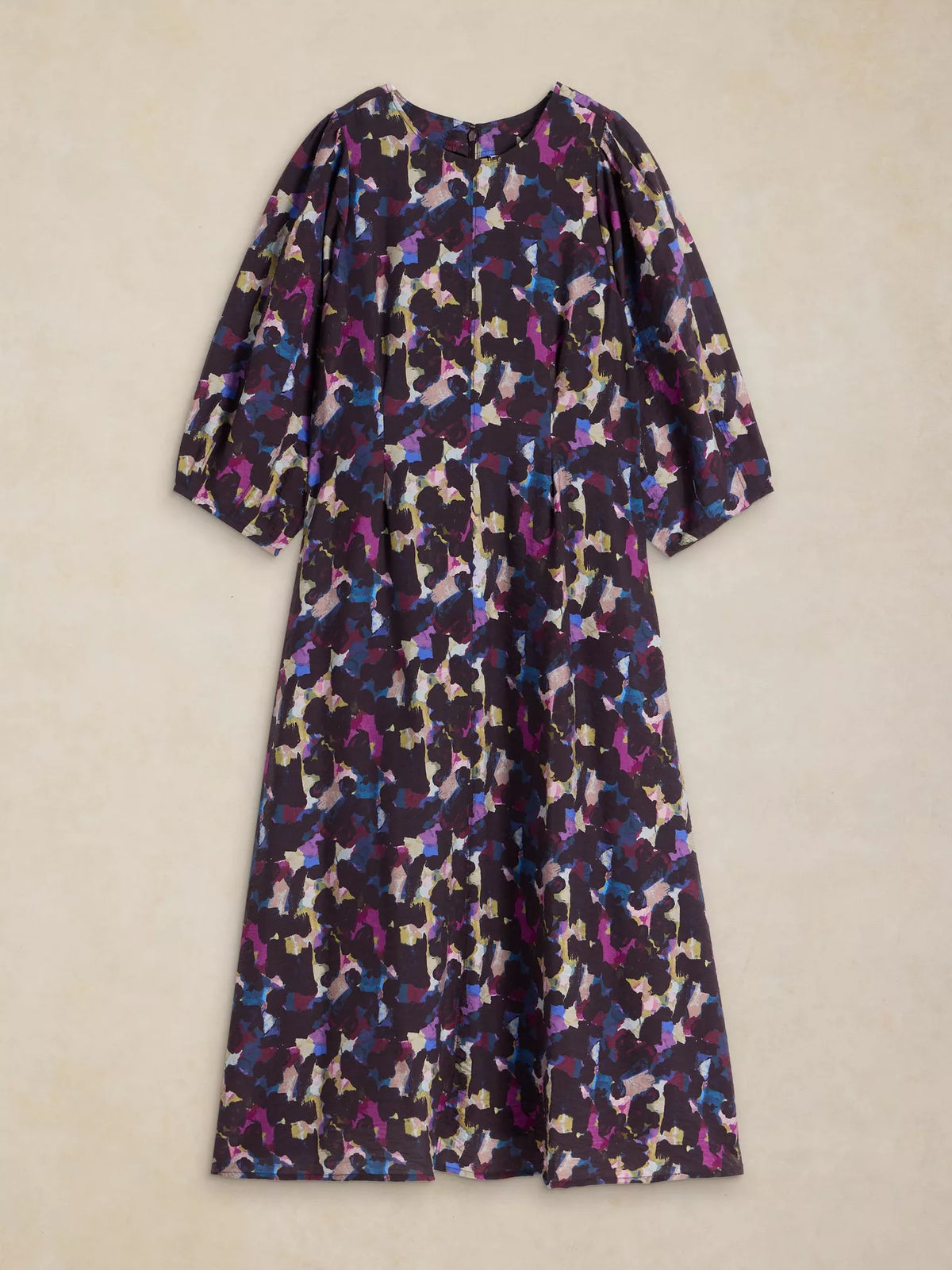 Emilia Long Sleeve Printed Dress in pink multi by White Stuff