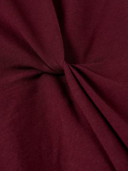Gracie Twist Jersey Dress in dark plum by White Stuff