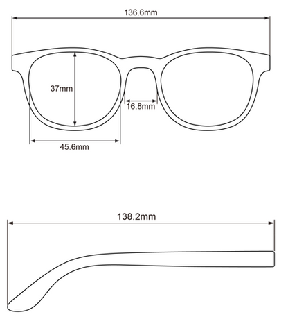 Devin Reading Glasses: Grey / +1.75