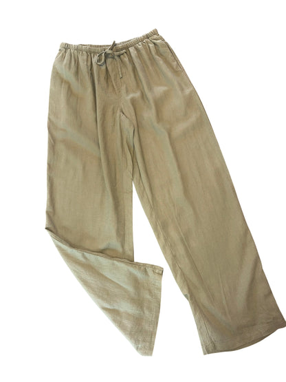 Hensley Linen Pant in aloe olive by Velvet Heart