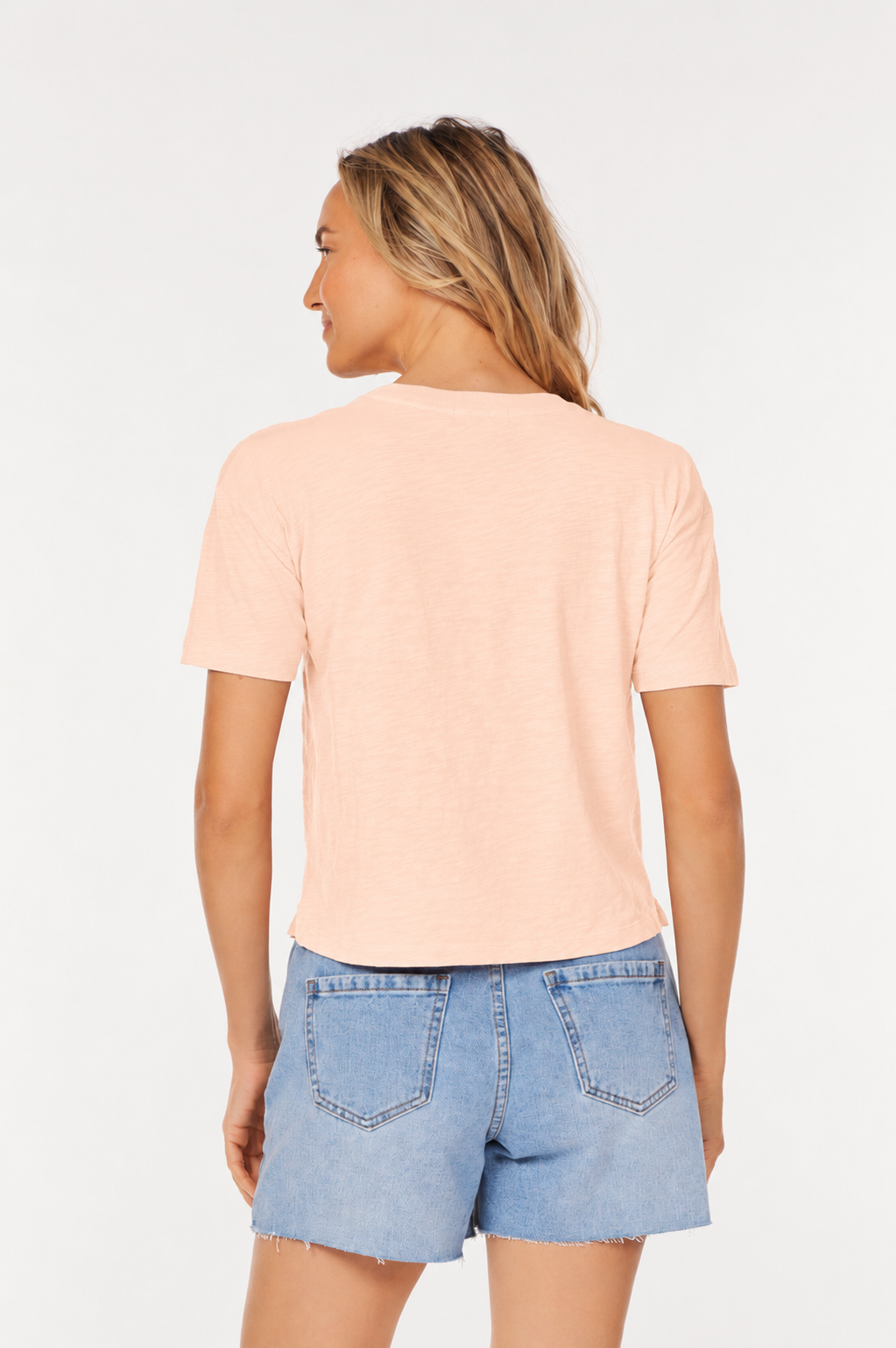 Shrunken Boxy Crew Tee in swiss coffee by Mododoc