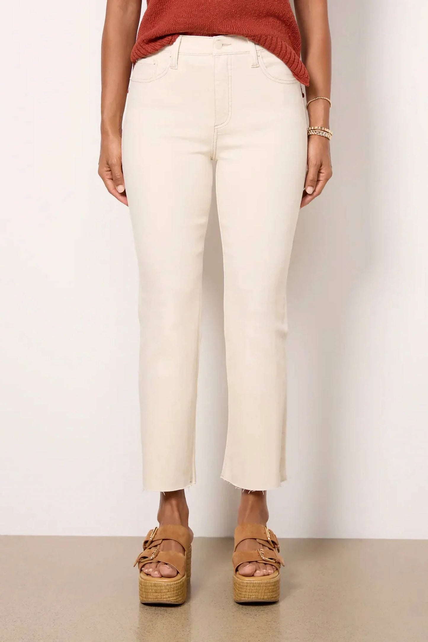 Lennon High Rise Crop Boot in sand stone by Pistola