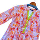 Maye Dress in floral block print lilac/orange by LA Plage
