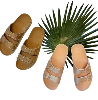 Baleia Sandals in nude by Cacatoes