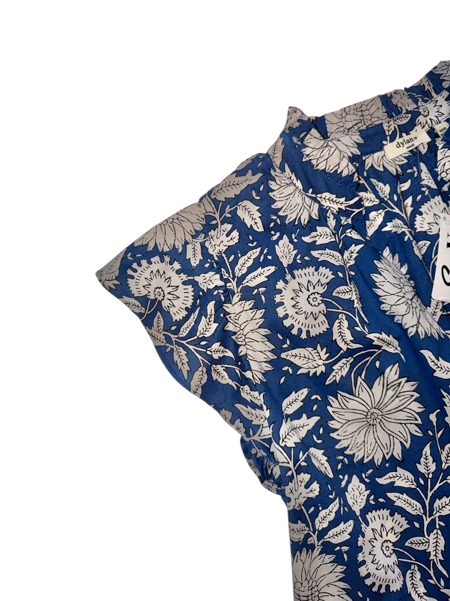 Kyra Printed Top in blue by Dylan