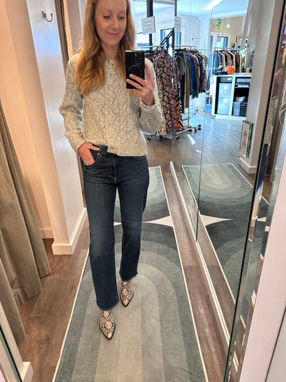 Brinley Mid Rise Straight Leg in poetic by AG