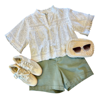 Tropics Raffia Sneaker in ivory by Dirty Laundry
