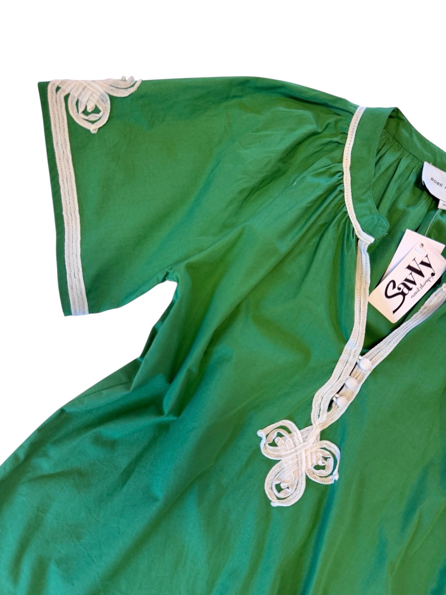 Foxglove Short Sleeved Top in green by Rose & Rose