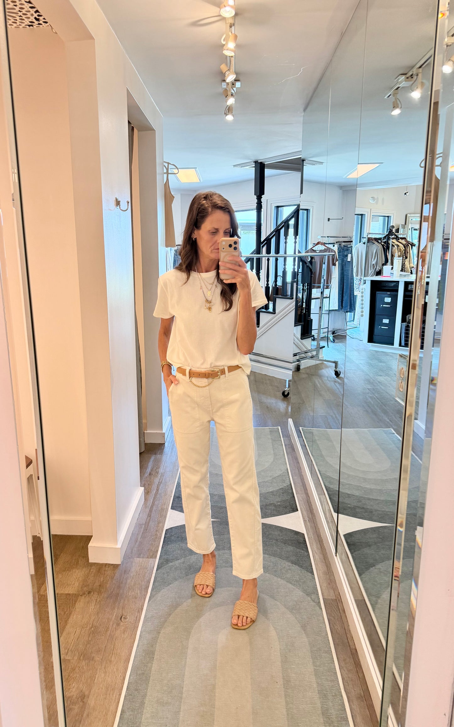 Las Palmas Belt in latte by Laurel & Gold