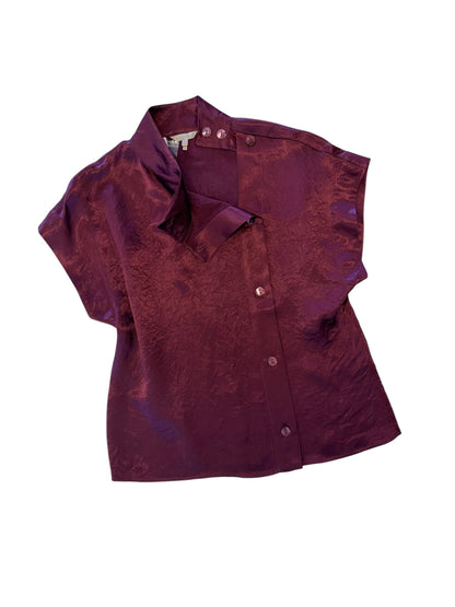 Wide Button Blouse in merlot by Esqualo