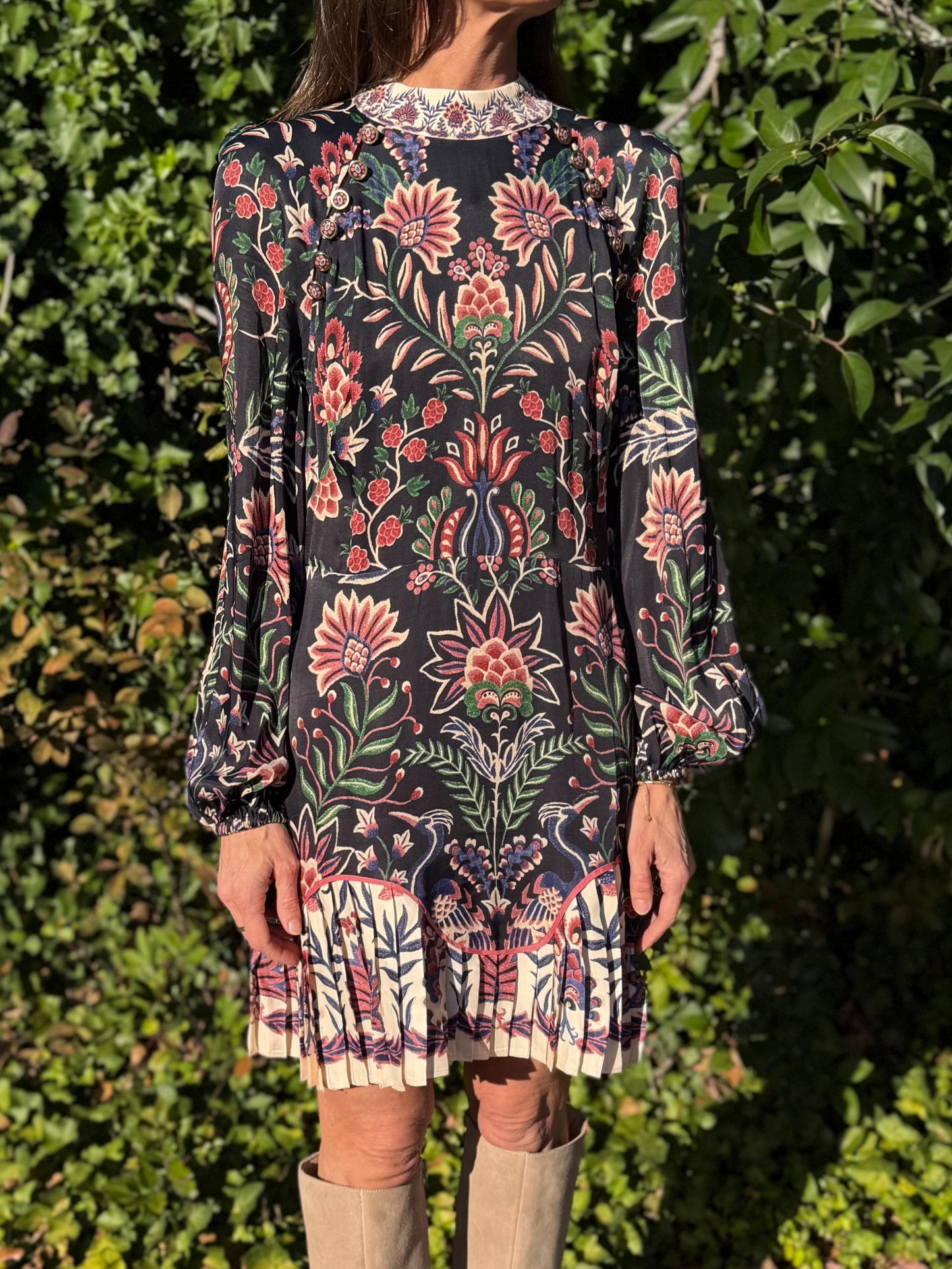 Marvelous Garden Mini Dress in black by Farm Rio