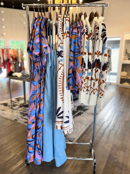 Ramona Printed Blouse in fresco print by Cleobella