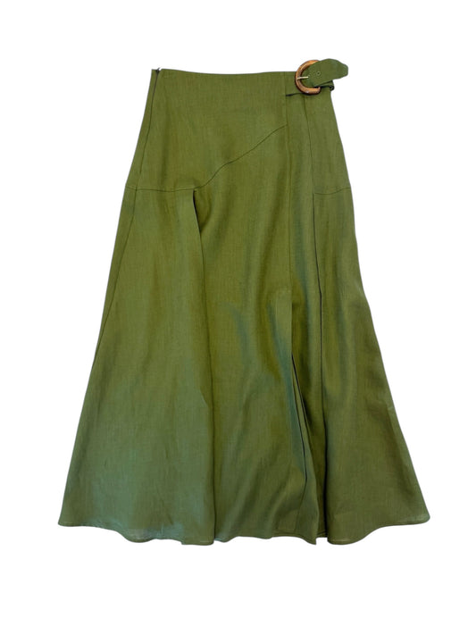 Burnice Linen Skirt in khaki by Exquise