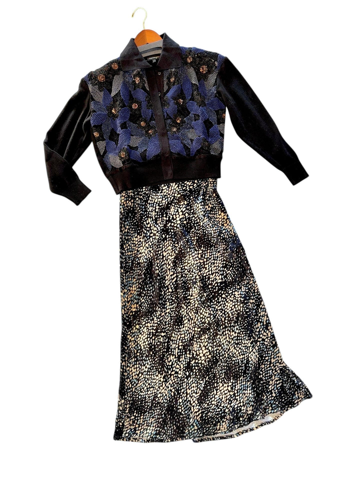 Galicia Lace Front Cardigan in black by Conditions Apply