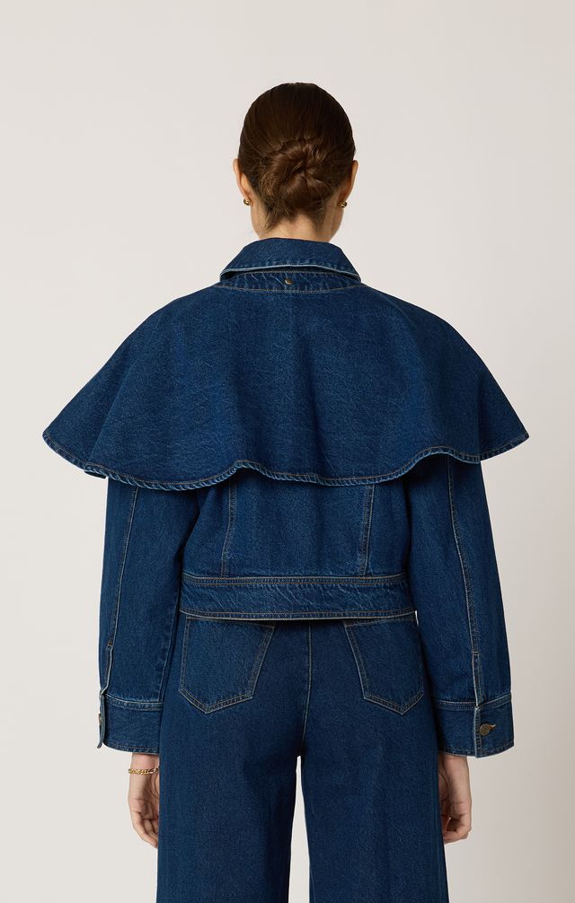 Clarke Jacket in dark denim by Cleobella