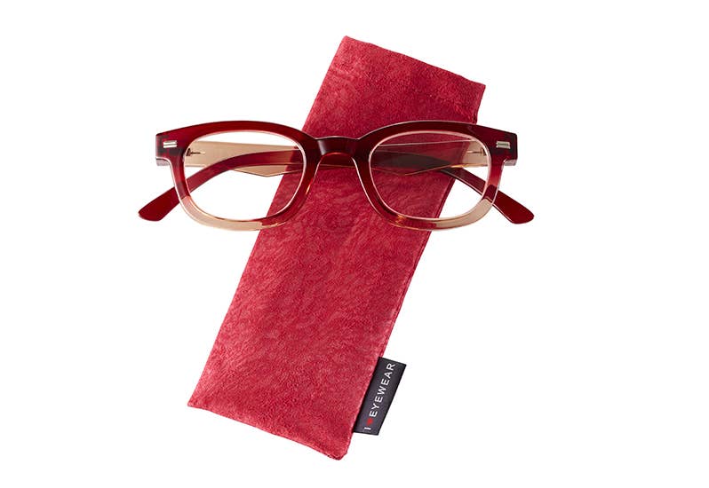 Sterling Reading Glasses: Red / +2.5