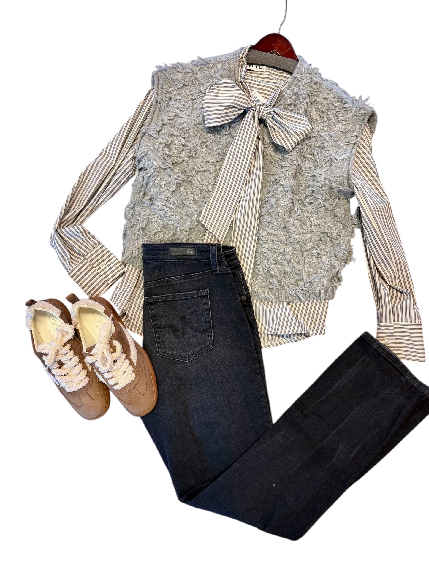 Wylder Shearling Sneakers in taupe by Matisse