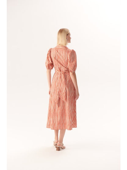 Kali Dress in red/ beige by Exquise