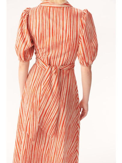 Kali Dress in red/ beige by Exquise