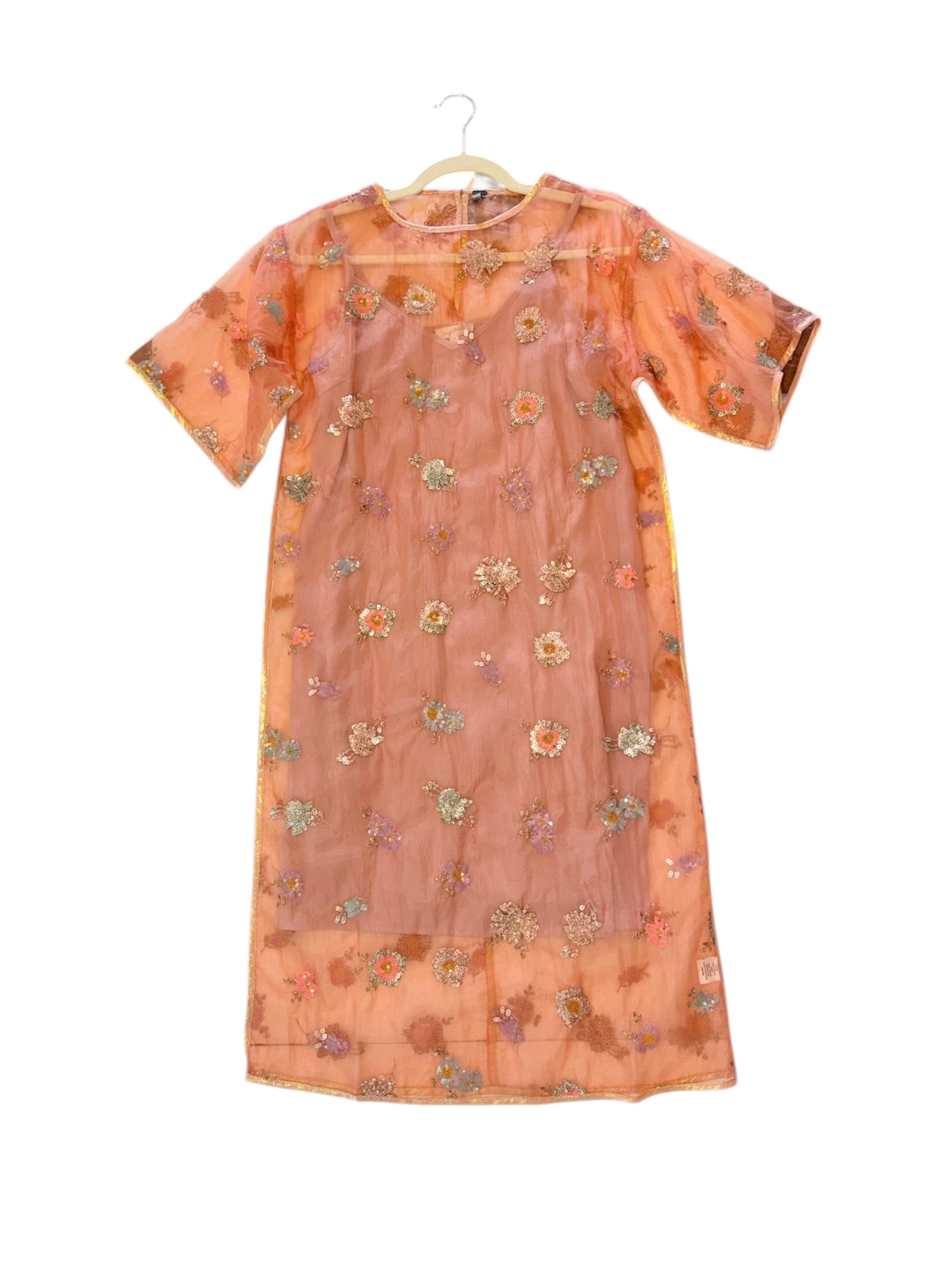 Donisha Embellished Dress in flamingo by Blank