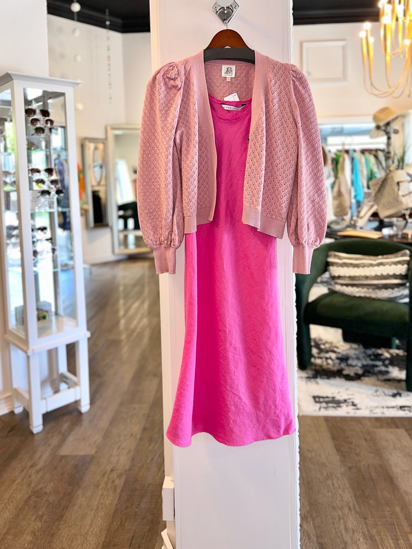 Laguna Beach Tank Dress in hot pink by Luna Luz