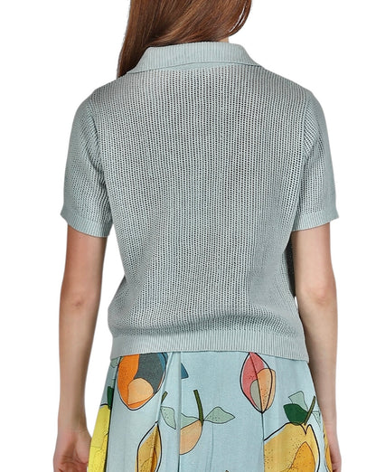 Fiore Knitted Top in strawberry ice by Conditions Apply