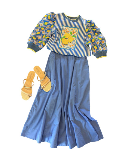 Voile Circle Skirt in ultramarine by Lilla P