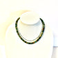 Rondelle 18" Necklace with Small Swivel Clasp in matte green multi by Virtue