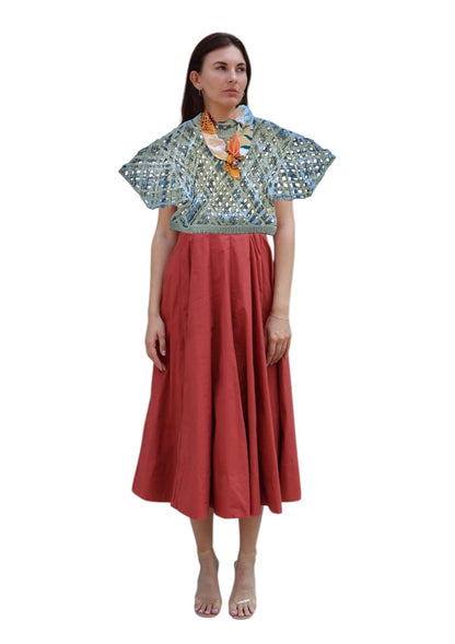 Crosserio Crop Sweater in soft sky by Conditions Apply