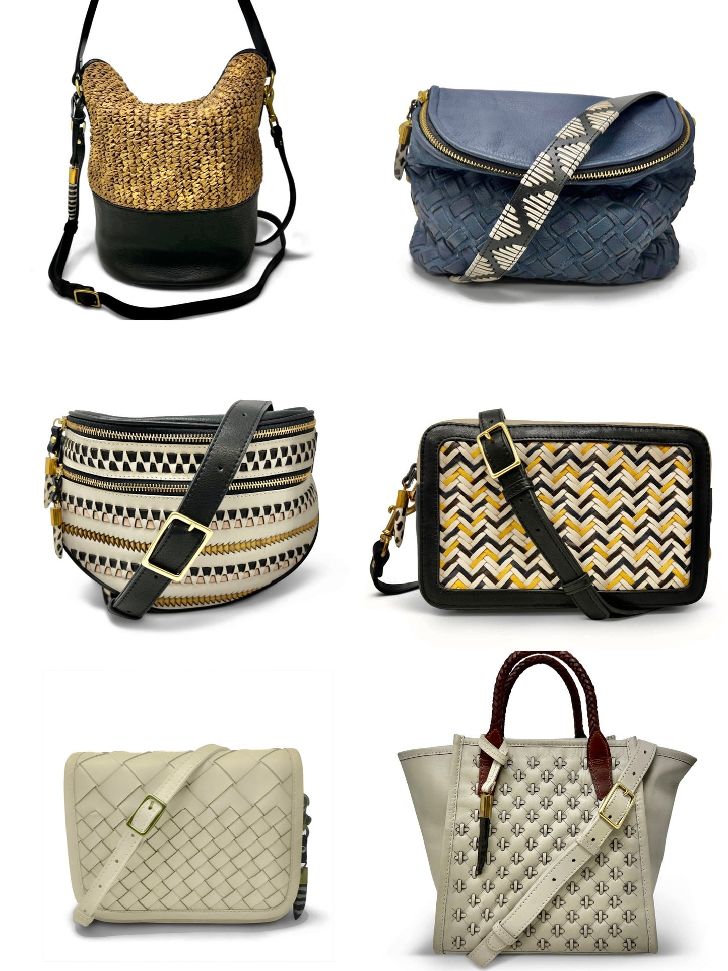 Threaded Weave Mini Mia Crossbody in light brown by Kempton