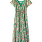 Riley Cotton Maxi Dress in mint/coral by Greylin