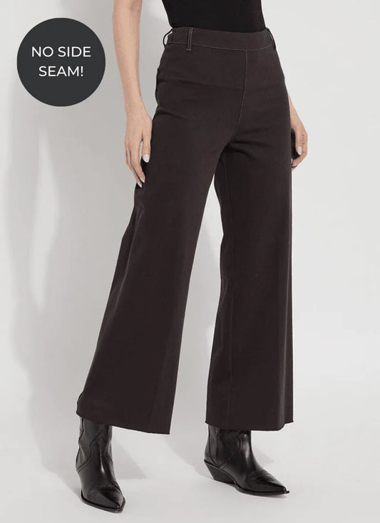 Erin Hi Waist Wide Leg Denim in double espresso by Lysse